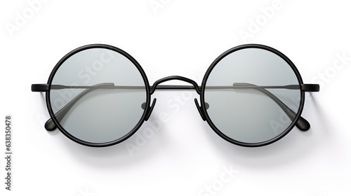Classic pair of spectacles in white background 