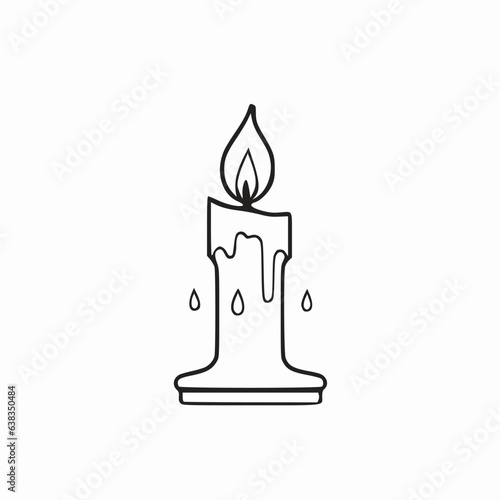 illustration of a burning candle