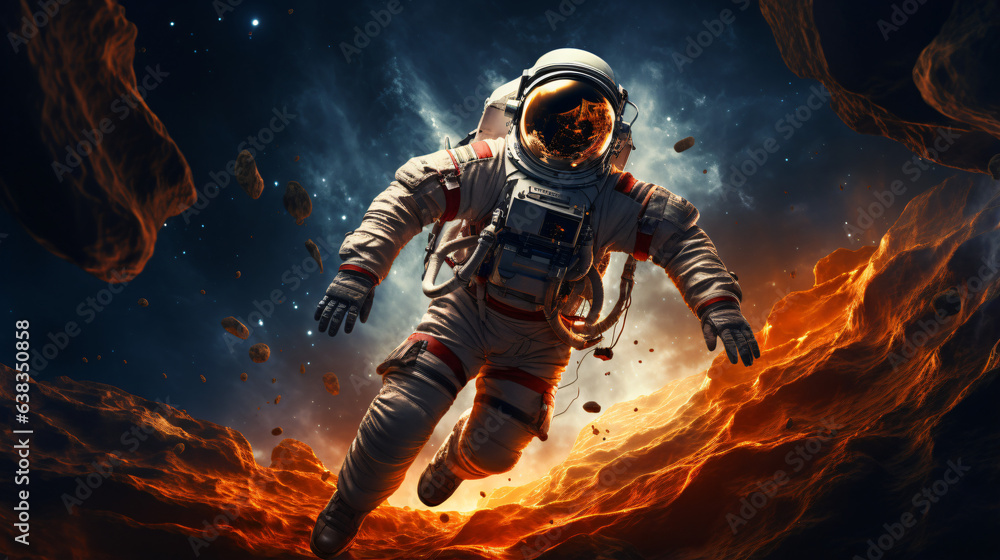 Astronaut in the universe Outer space exploration