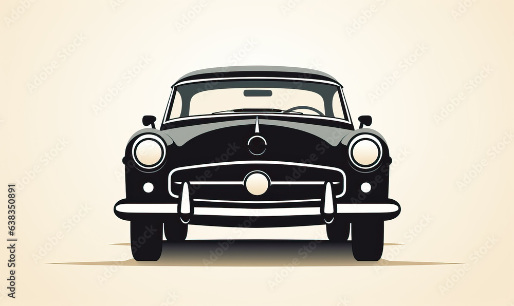 Black car logo on a light background. Black car logo on a light background.