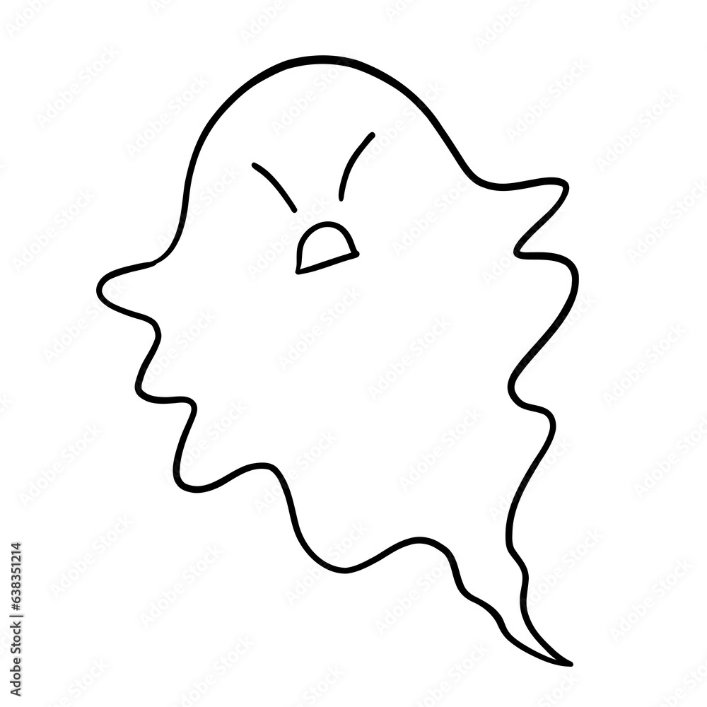 Cute halloween ghost vector