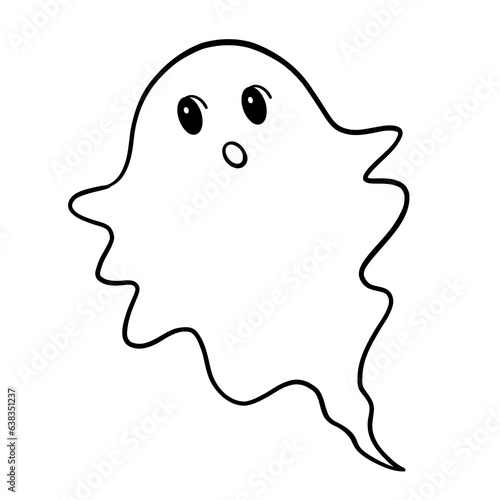 Cute halloween ghost vector