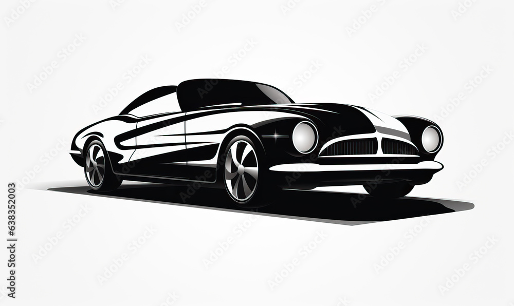 Black car logo on a white background.