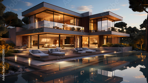 A sleek and contemporary villa © ginstudio