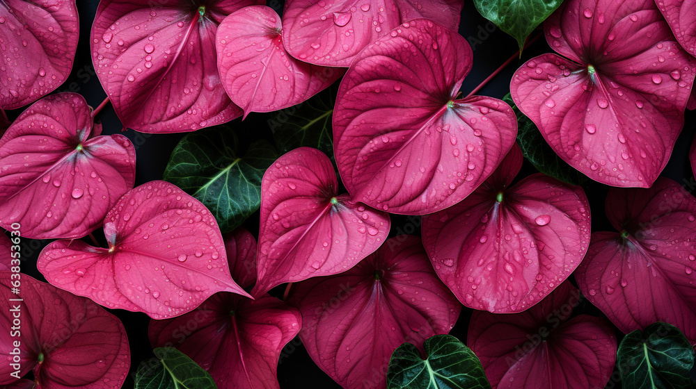 Caladium plant leaf background