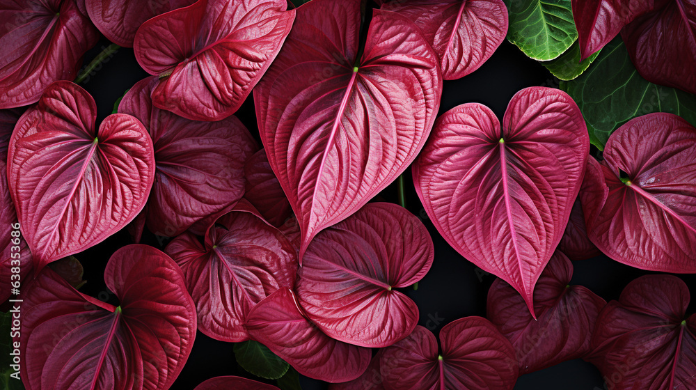 Caladium plant leaf background Caladium plant leaf background
