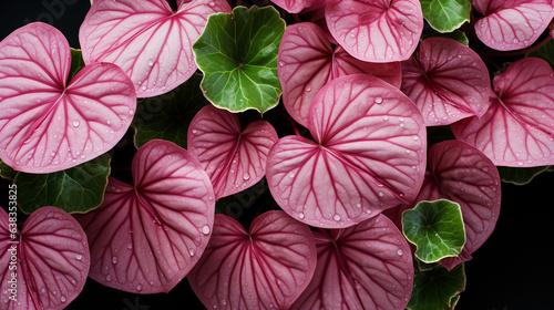 Caladium plant leaf background