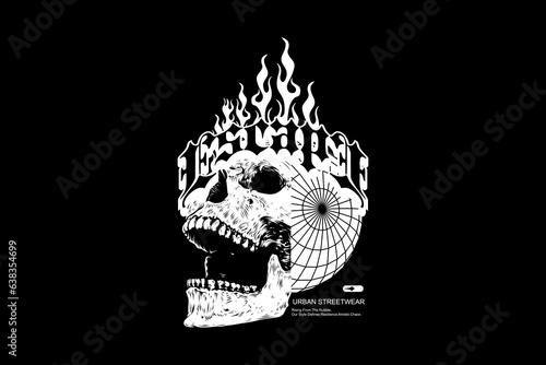 streetwear style concept vector graphic tee design templates ideas