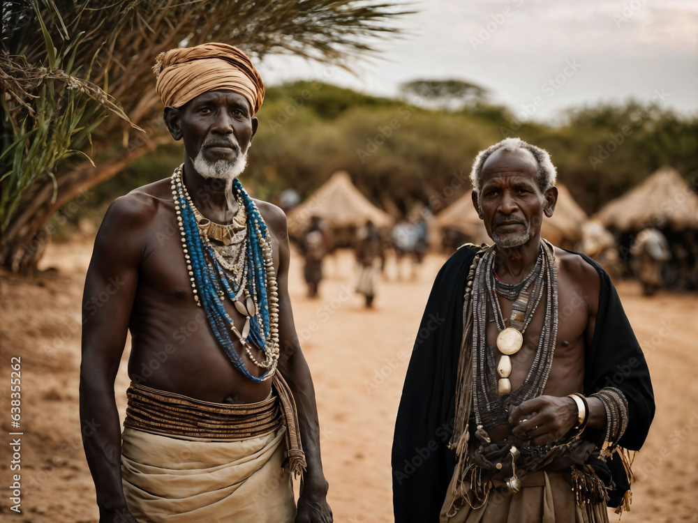 photo of african old people tribal warriors with armor, generative AI photo of african old people tribal warriors with armor, generative AI