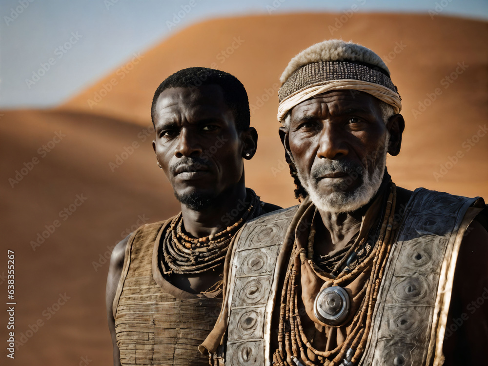 photo of african old people tribal warriors with armor, generative AI photo of african old people tribal warriors with armor, generative AI