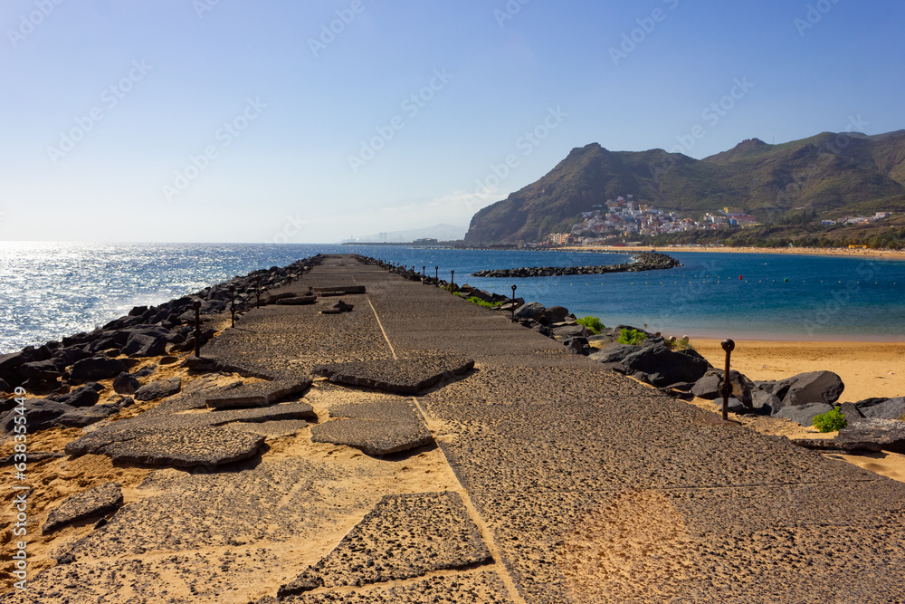Romantic Views from the Pier, Playa de Las Teresitas, Tenerife, Spain Romantic Views from the Pier, Playa de Las Teresitas, Tenerife, Spain