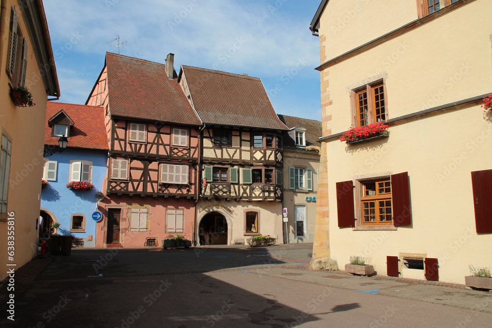 half-timbered houses in eguisheim in alsace (france) half-timbered houses in eguisheim in alsace (france)