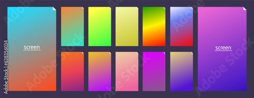 Wallpaper Mural Soft pastel gradient smooth and vibrant color background set for devices, pc and modern smartphone screen soft pastel color backgrounds vector ux and ui design illustration Torontodigital.ca