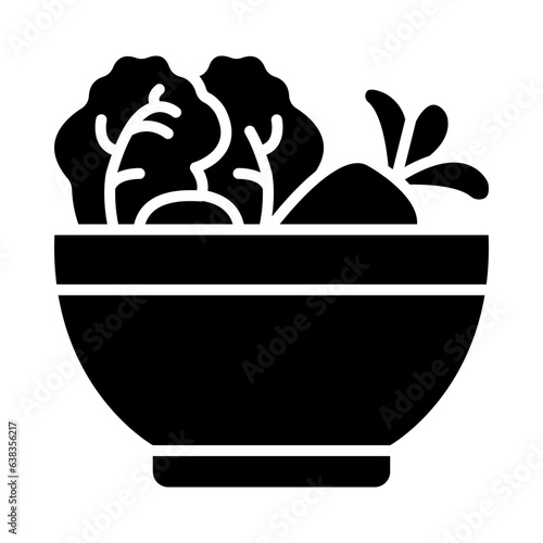 Salad Glyph Icon Design