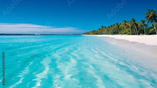 Stunning beach at Los Roques archipelago  in the Caribbean Sea  in Venezuela