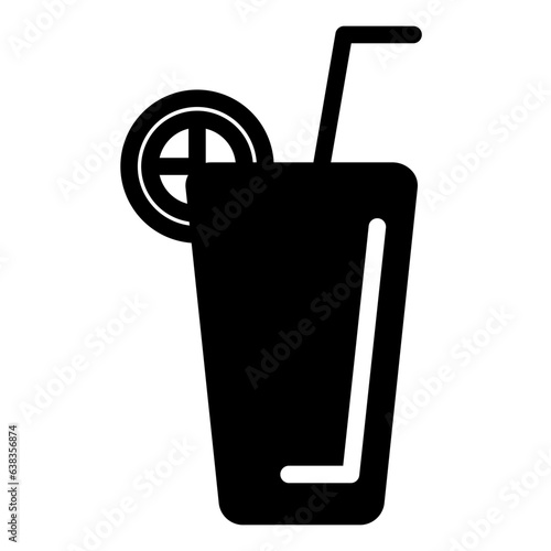 juice icon solid style vector