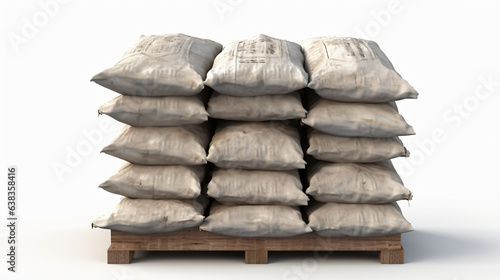 Cement in bags on pallet