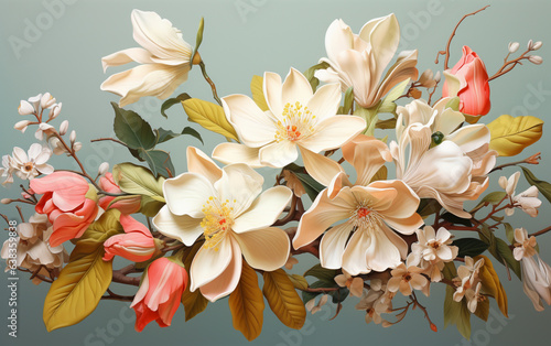 Realistic floral spring illustration 