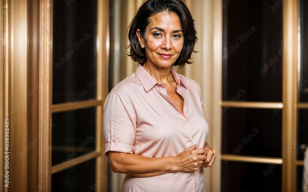 photo of middle aged old woman at house resident party award, generative AI photo of middle aged old woman at house resident party award, generative AI