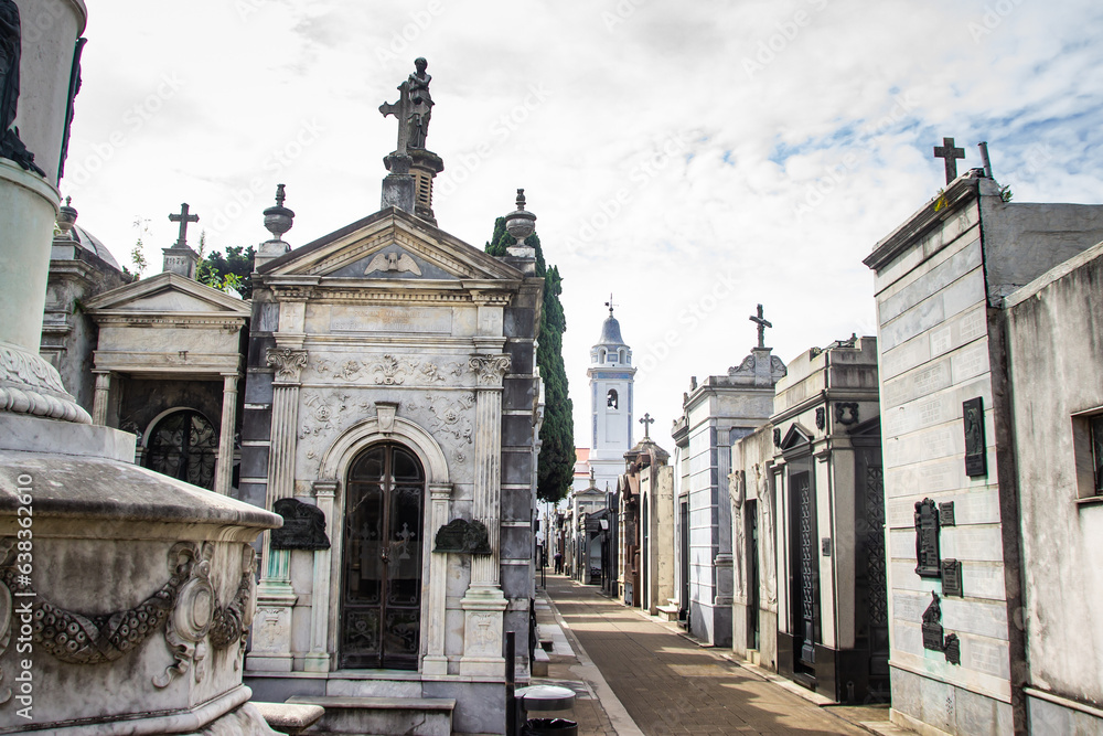 Recoleta beautiful old cemetery, Necropolis architecture dark gothic beauty Buenos Aires Argentina