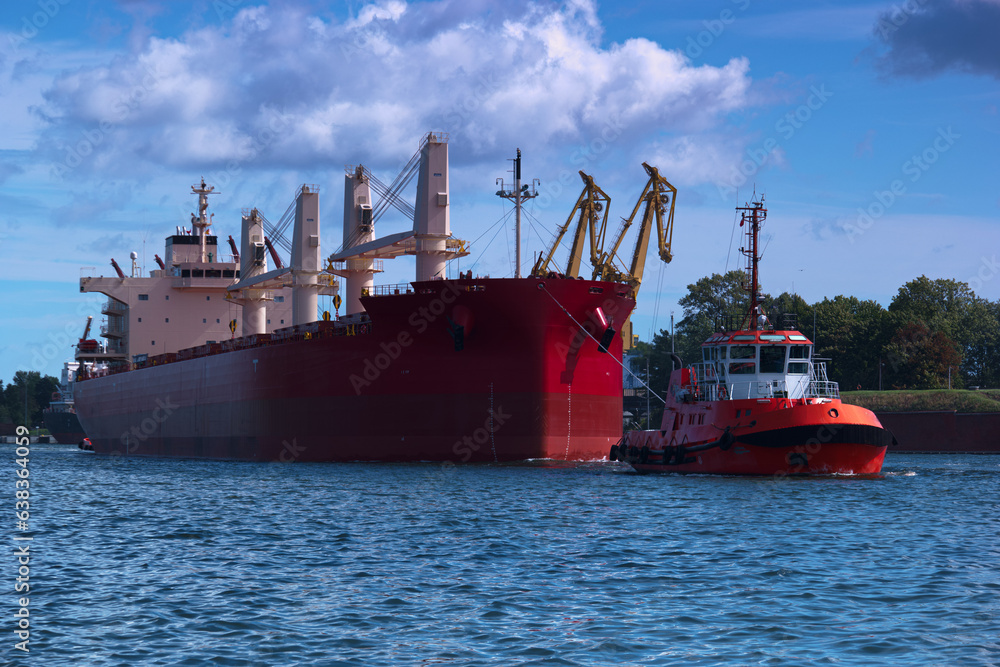 statek, port, wysyłka, ładunek, ekspor,t fracht, port, import, łódź, transport, przemysł, morze, transport, przemysłowy, woda, - obrazy, fototapety, plakaty 