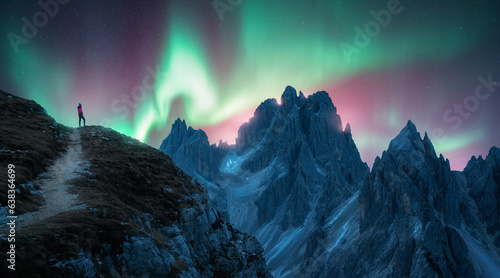 Northern lights and young w...