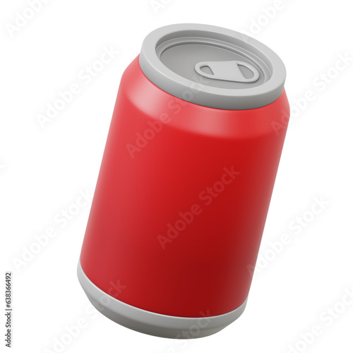 Soda Can 3D icon Isolate Transparent Background, 3D Rendering illustration