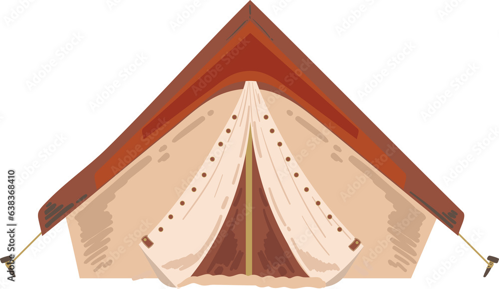Illustrations of tourism and camping Tent equipment element