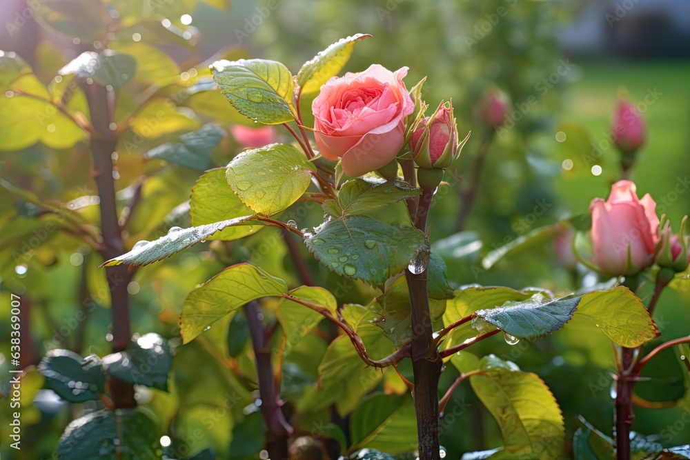 Spring's Cut Roses. Photo generative AI Spring's Cut Roses. Photo generative AI