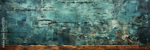 Grunge Background Captures Earthy Shades - Immersed in Tones of Blue, Green, Gray, and Glimpses of Bronze - A Timeless Grunge Texture created with Generative AI Technology