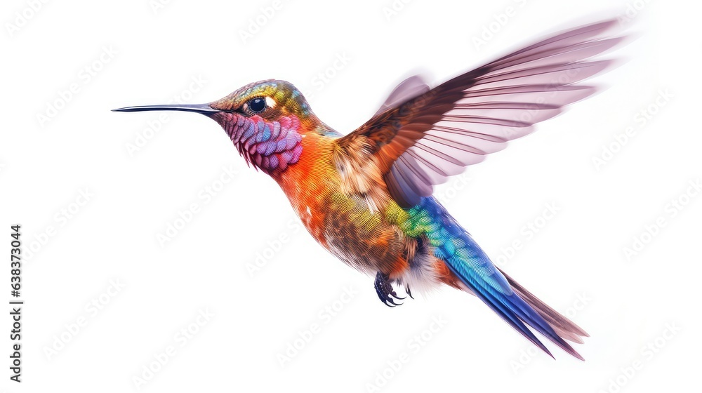 Obraz premium Humingbird photo realistic illustration - Generative AI.