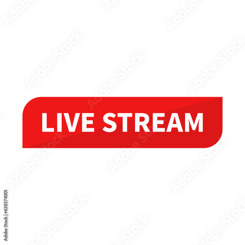 Live Stream In Red Rectangle Shape For Video
