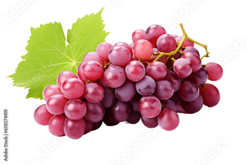 Grapes isolated on a white background, Generative Ai
