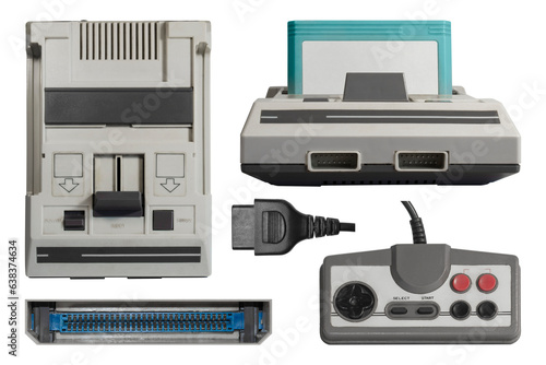 Cut out Retro TV Game, Old school gaming. Isolated. Set