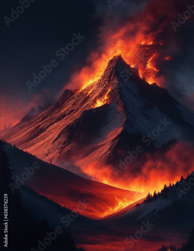 brennender Berg