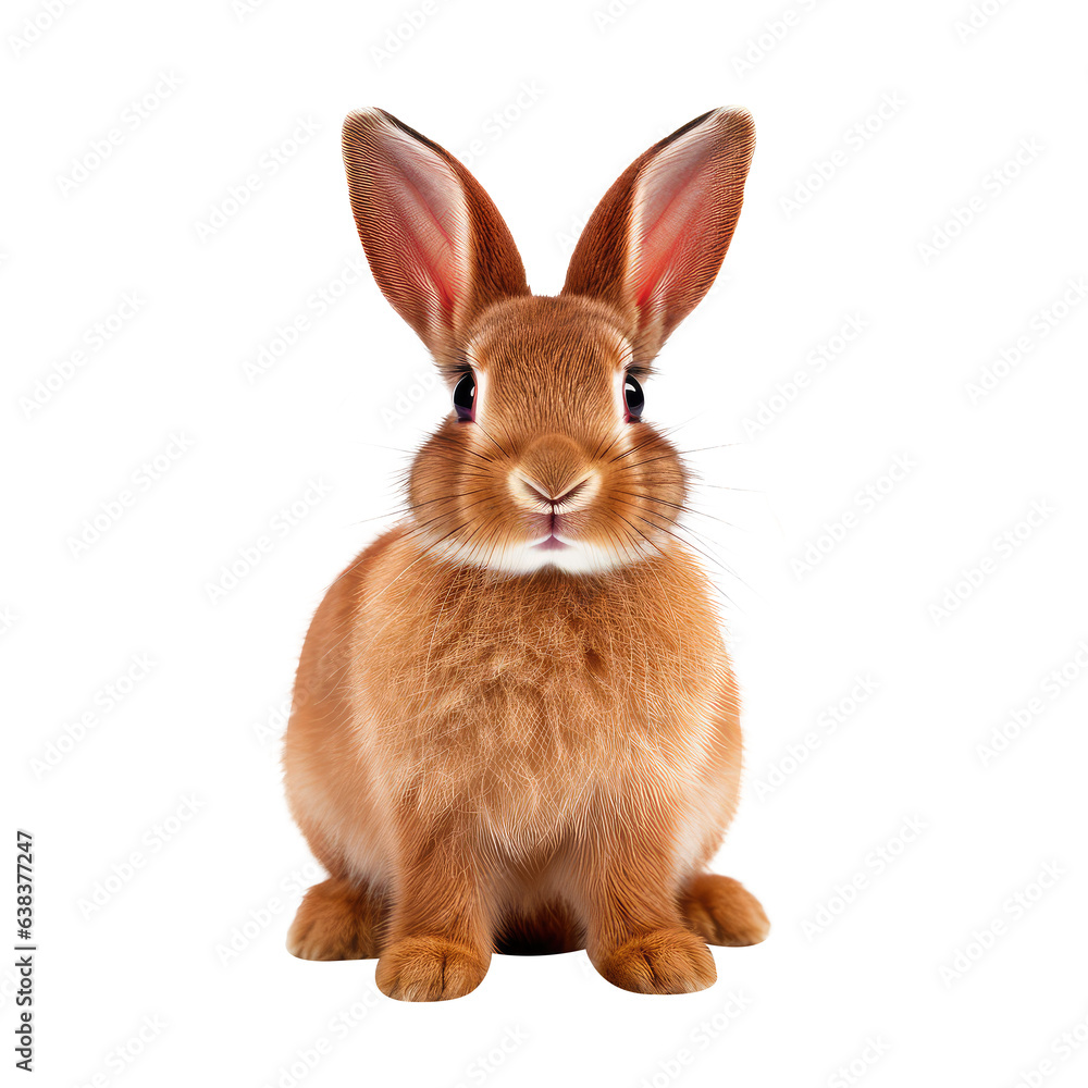 rabbit on a transparant background, PNG, Generative Ai. rabbit on a transparant background, PNG, Generative Ai.