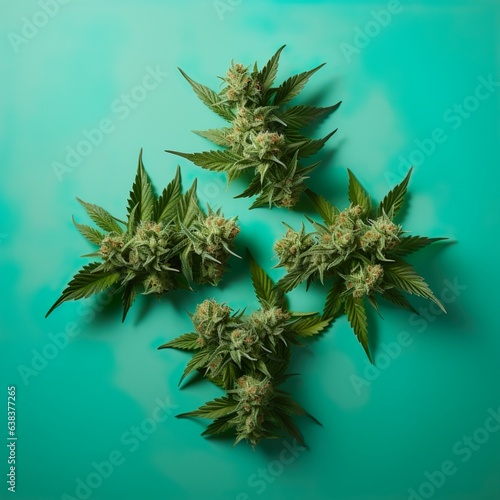 Cannabis Buds isolated, Marijuanna Buds, Cannabis Close-up