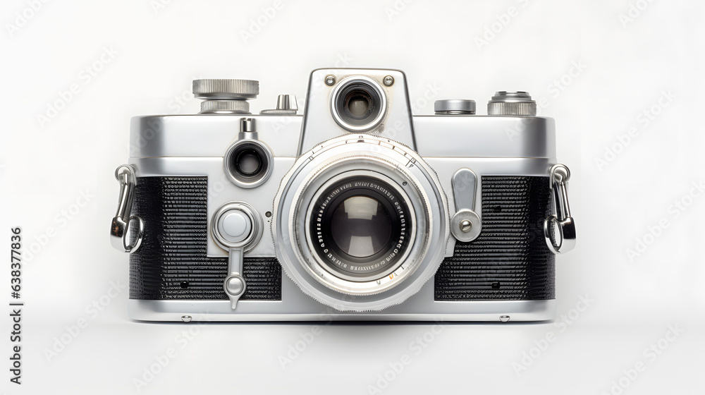 Camera on white background