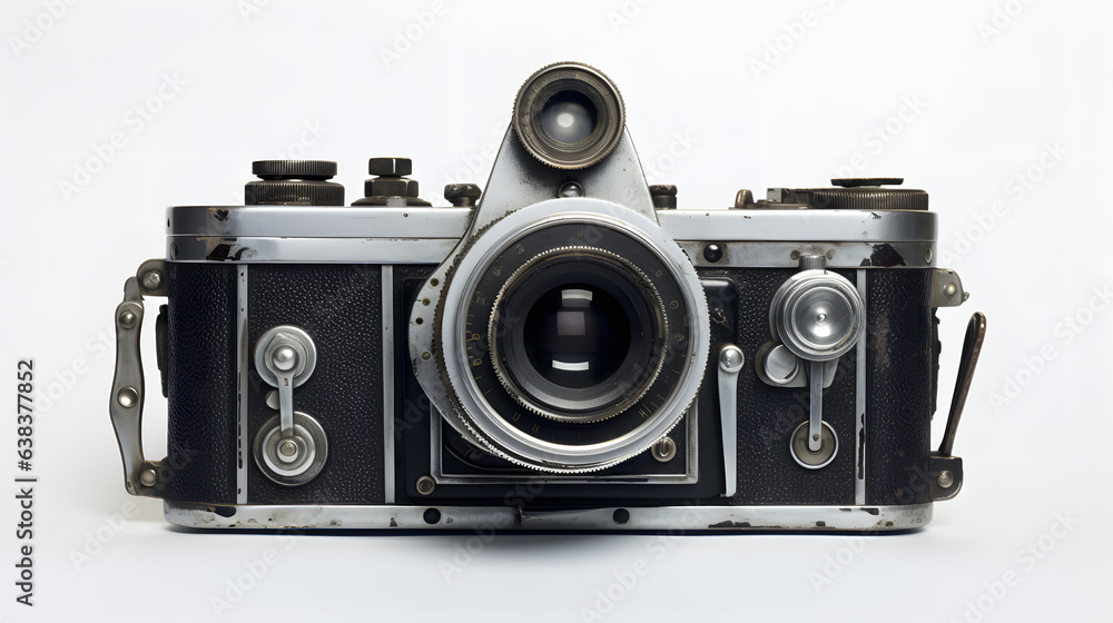 Camera on white background