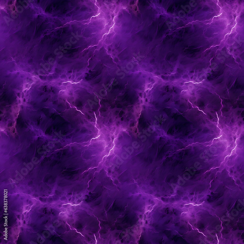 紫の稲妻のエフェクト　シームレス背景素材 © ayame123