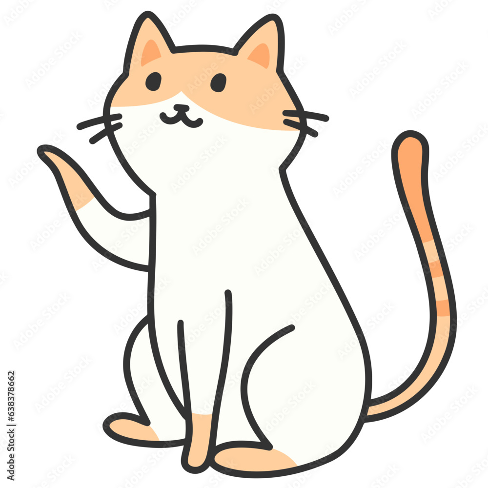 Obraz premium cute cat doodle