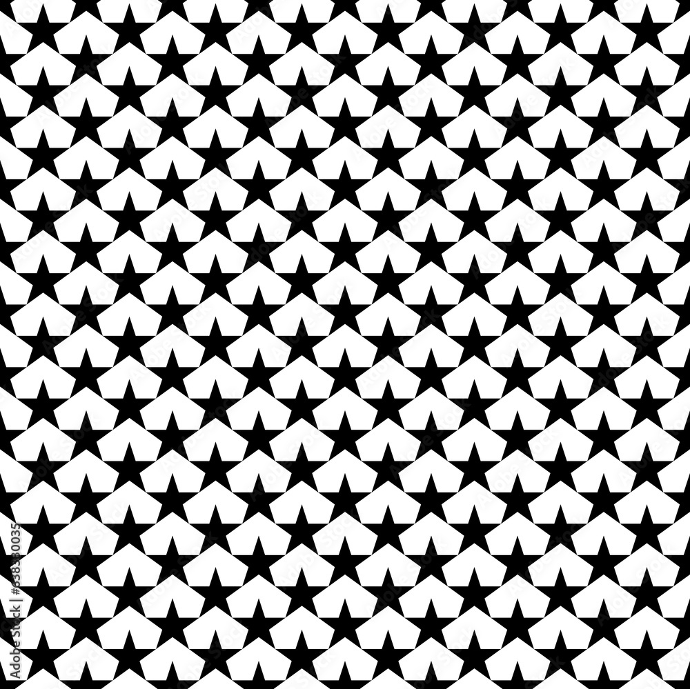 Seamless pattern. Vector background. Filled with black stars. Seamless pattern. Vector background. Filled with black stars.