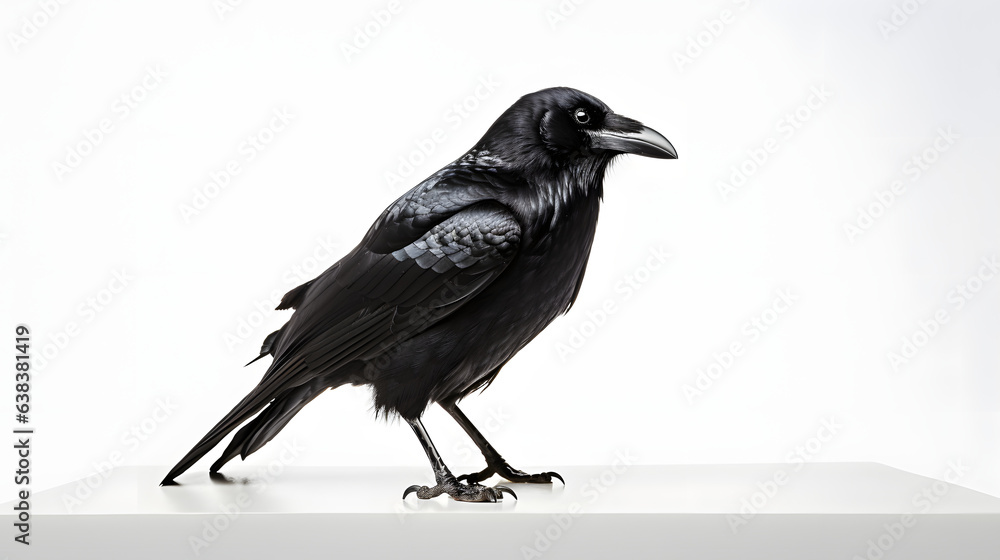Crow on white background Crow on white background