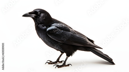 Crow on white background