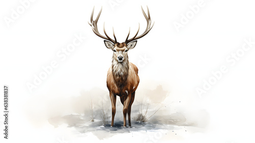 Deer on white background © Oleksandr