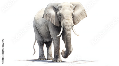 Elephant on white background © Oleksandr