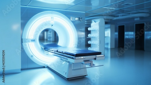 Advanced MRI or CT scan medical diagnosis machine at hospital