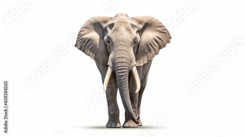 Majestic African elephant photo realistic illustration - Generative AI.