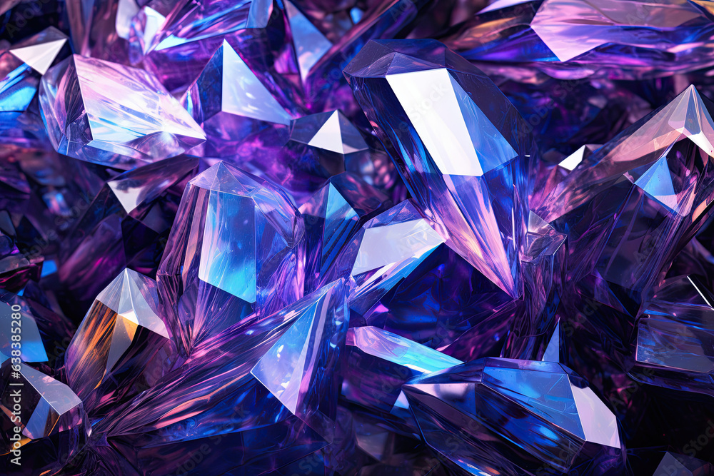Background of colourful cubes, crystals 