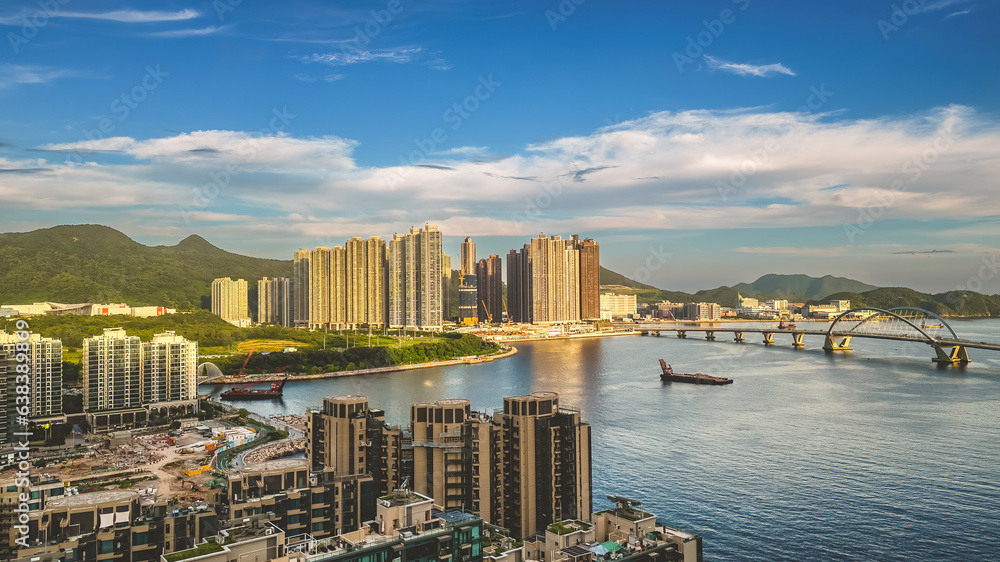 Φωτογραφία Aug 22 2023 a Panorama cityscape of Hong Kong city, tko